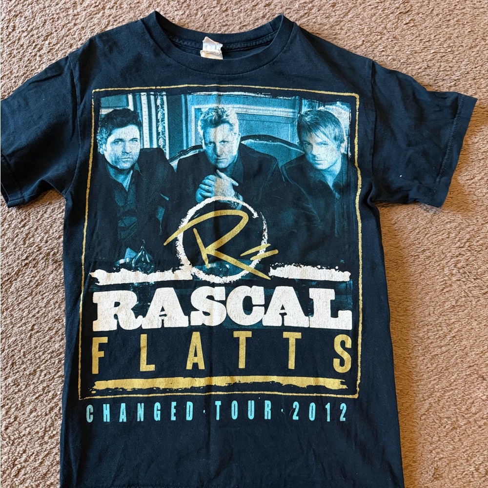 Womens Rascal Flatts Black Graphic Tee - Changed Tour 2012 size small